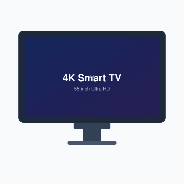 تلفزيون ذكي 4K بشاشة 55 بوصة
