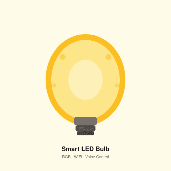 مجموعة مصابيح LED ذكية (4 مصابيح)